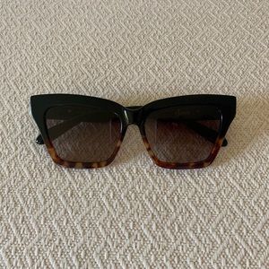 Sonix Half & Half Square Cat Eye Sunglasses